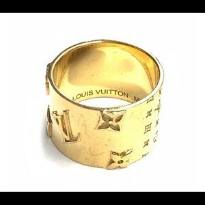 Louis Vuitton Gold Nanogram Ring Size M